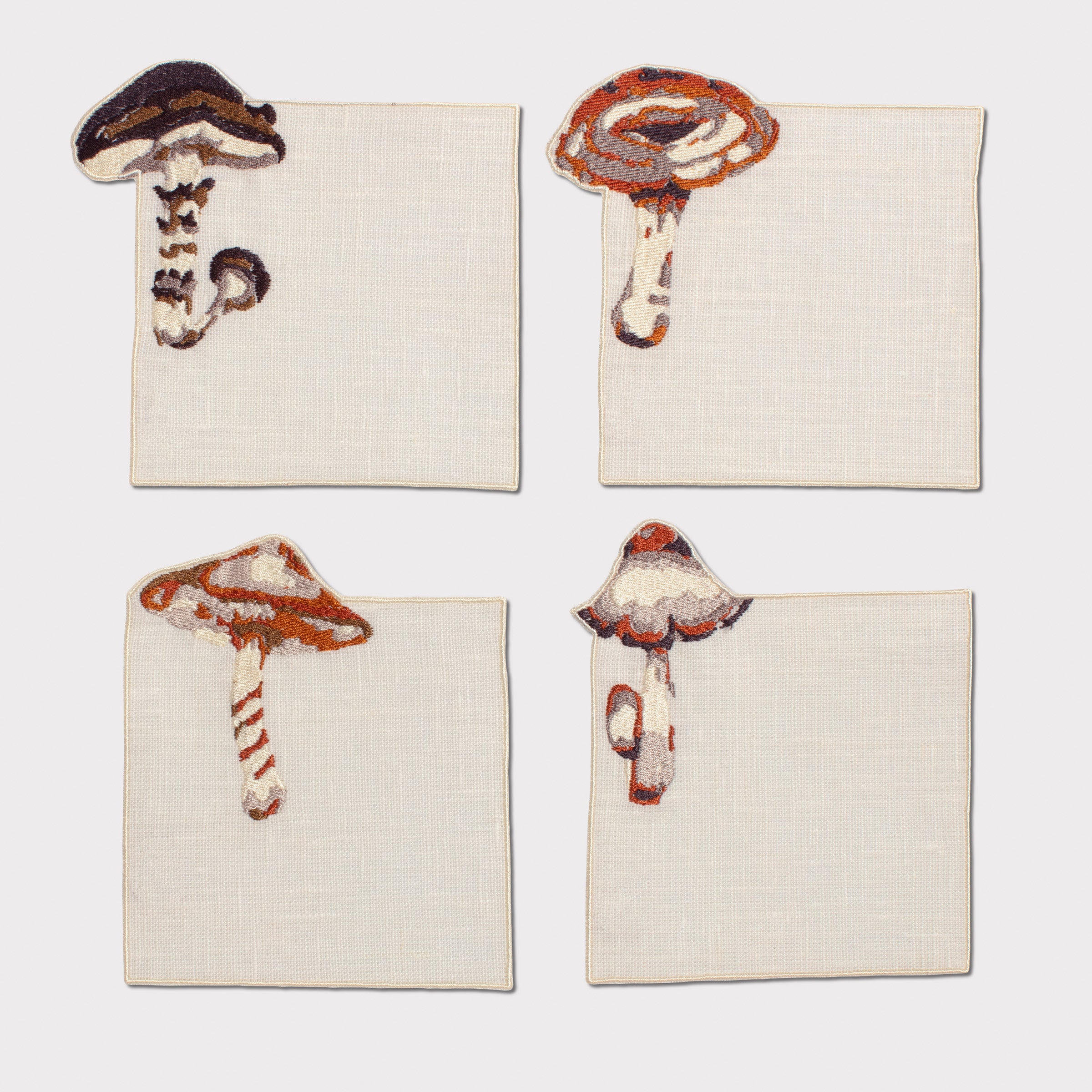 Wild Mushrooms Quadro Coaster (Set of 4)