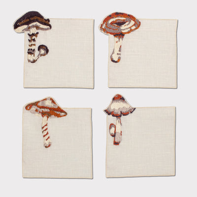 Wild Mushrooms Quadro Coaster (Set of 4)