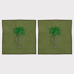 Palm Quadro Cocktail Napkin (Set of 2)