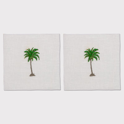 Palm Quadro Cocktail Napkin (Set of 2)