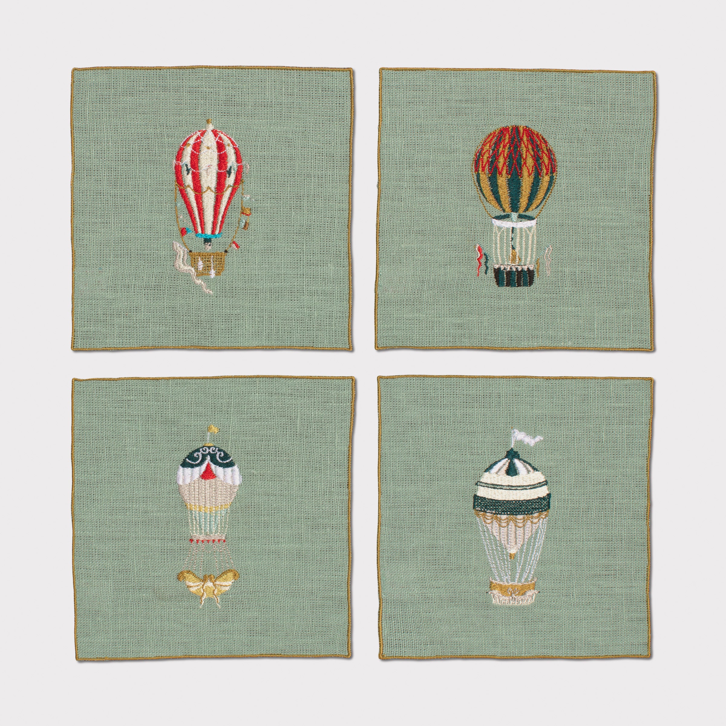 Up In The Air Quadro Cocktail Napkin (Set of 4)