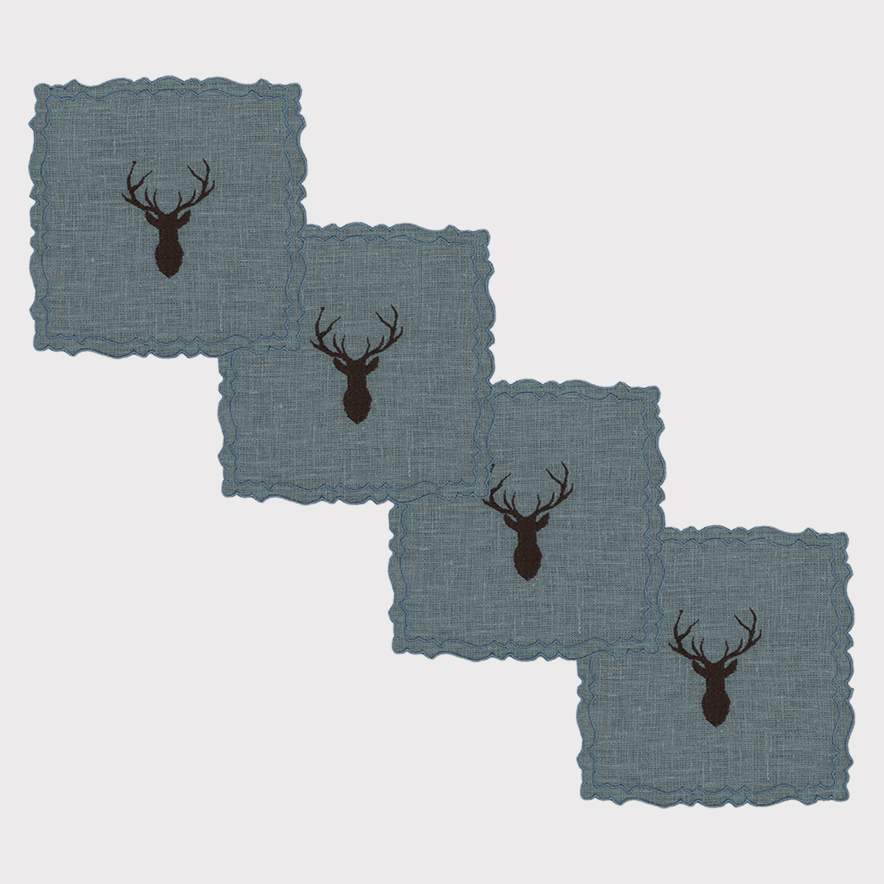 Mountain Deer Cake Cocktail Napkin (Set of 4)
