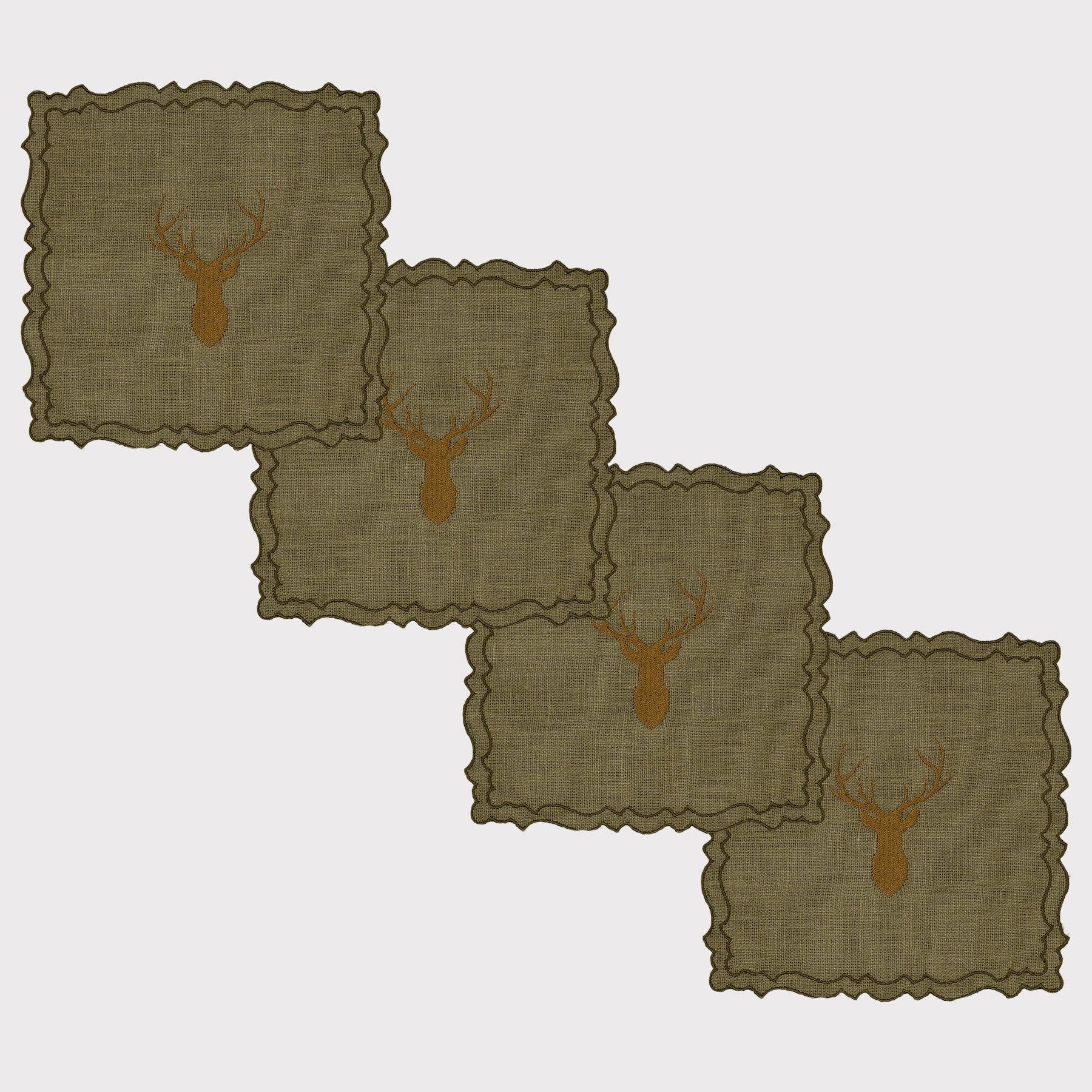 Mountain Deer Cake Cocktail Napkin (Set of 4)