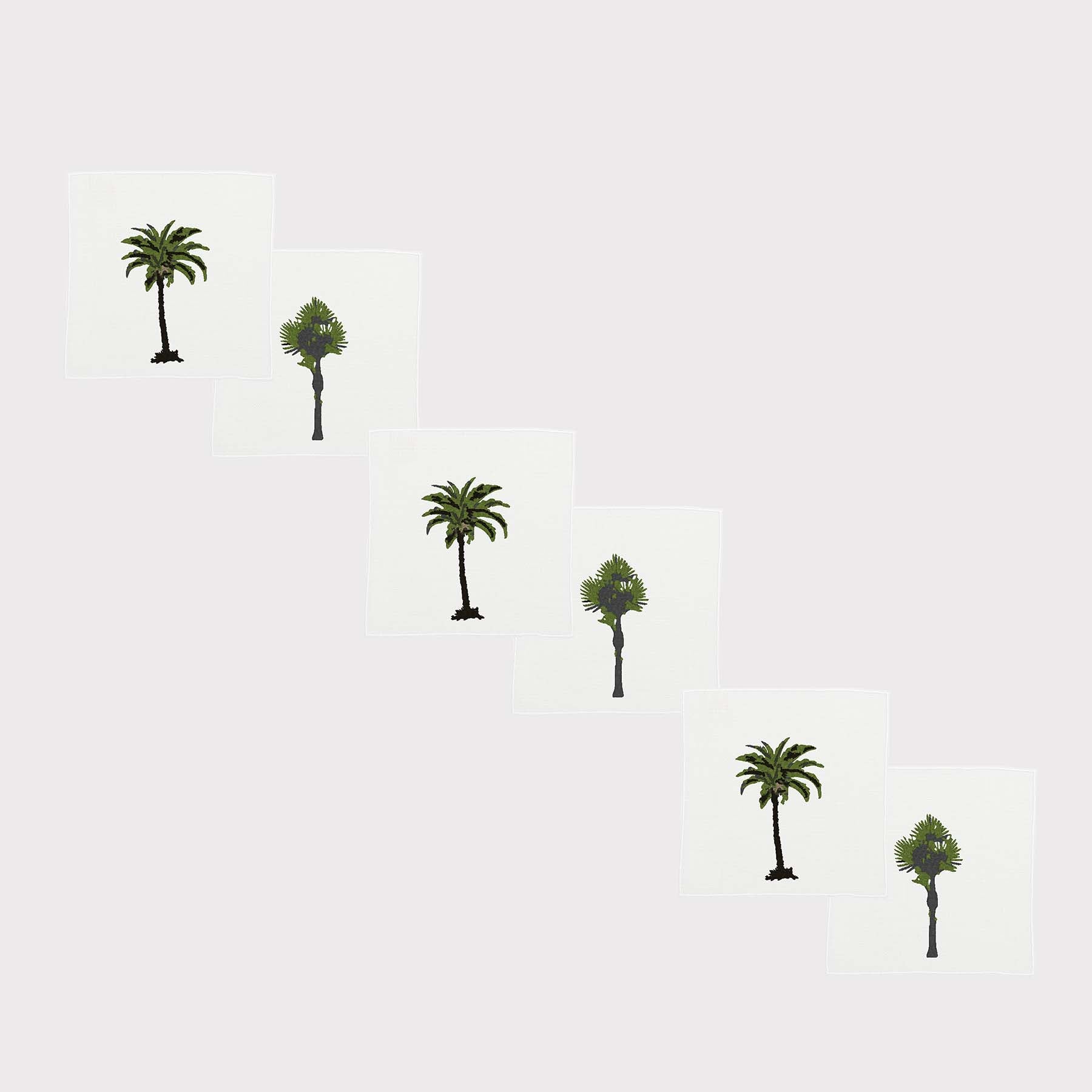 Palm & Papyrus Quadro Cocktail Napkin (Set of 6)