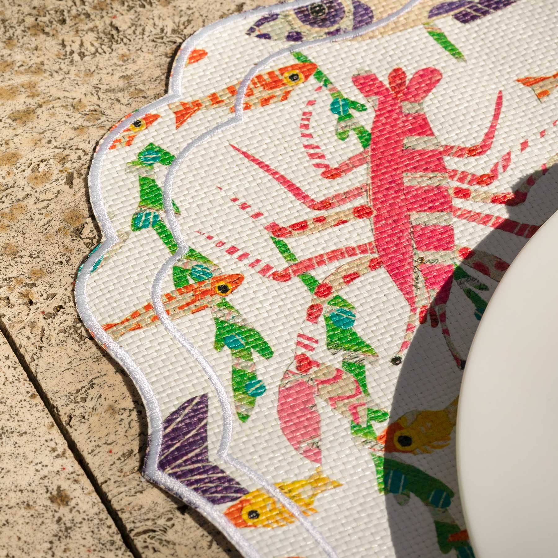 Raffia Lobster Krinkle Placemat
