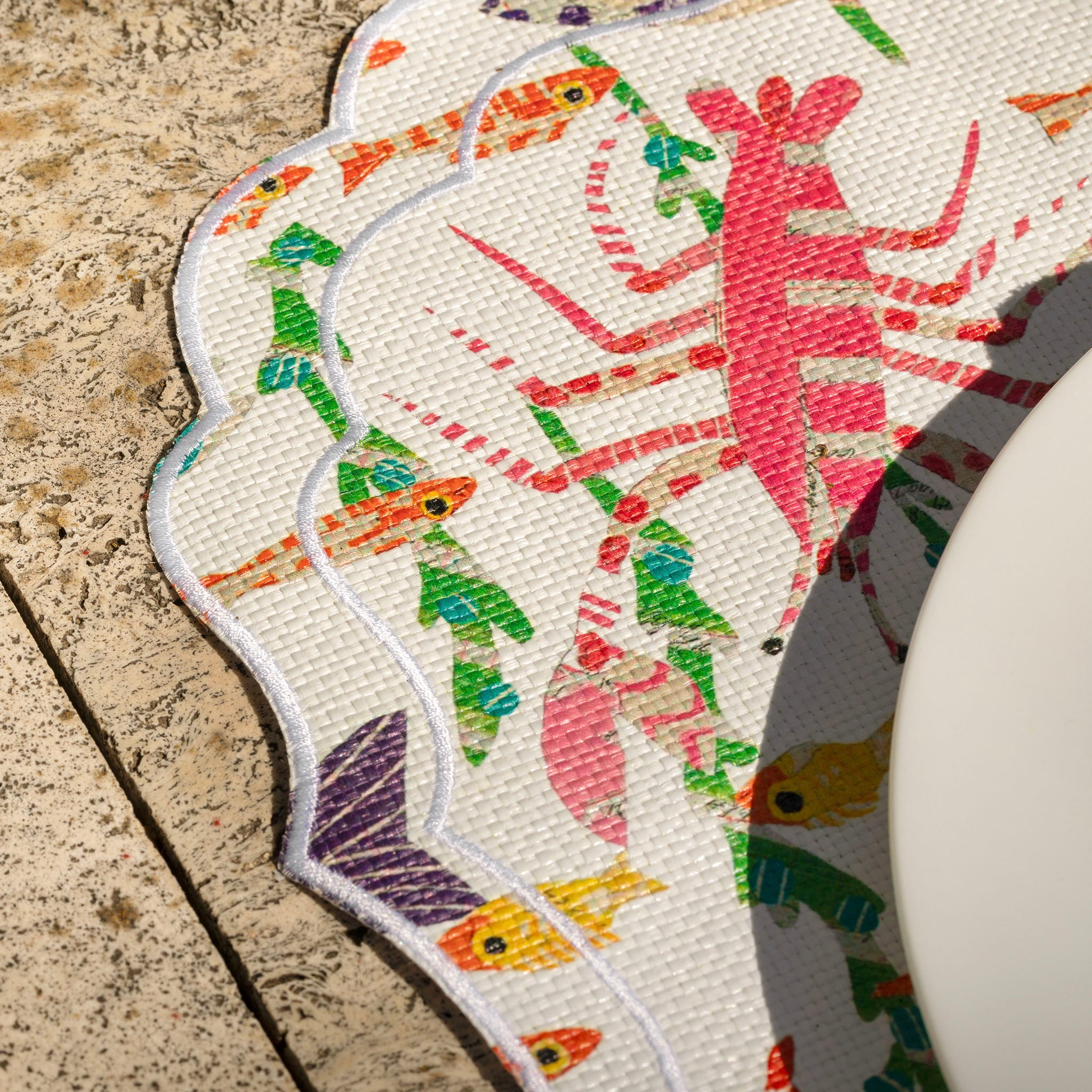 Raffia Lobster Krinkle Placemat