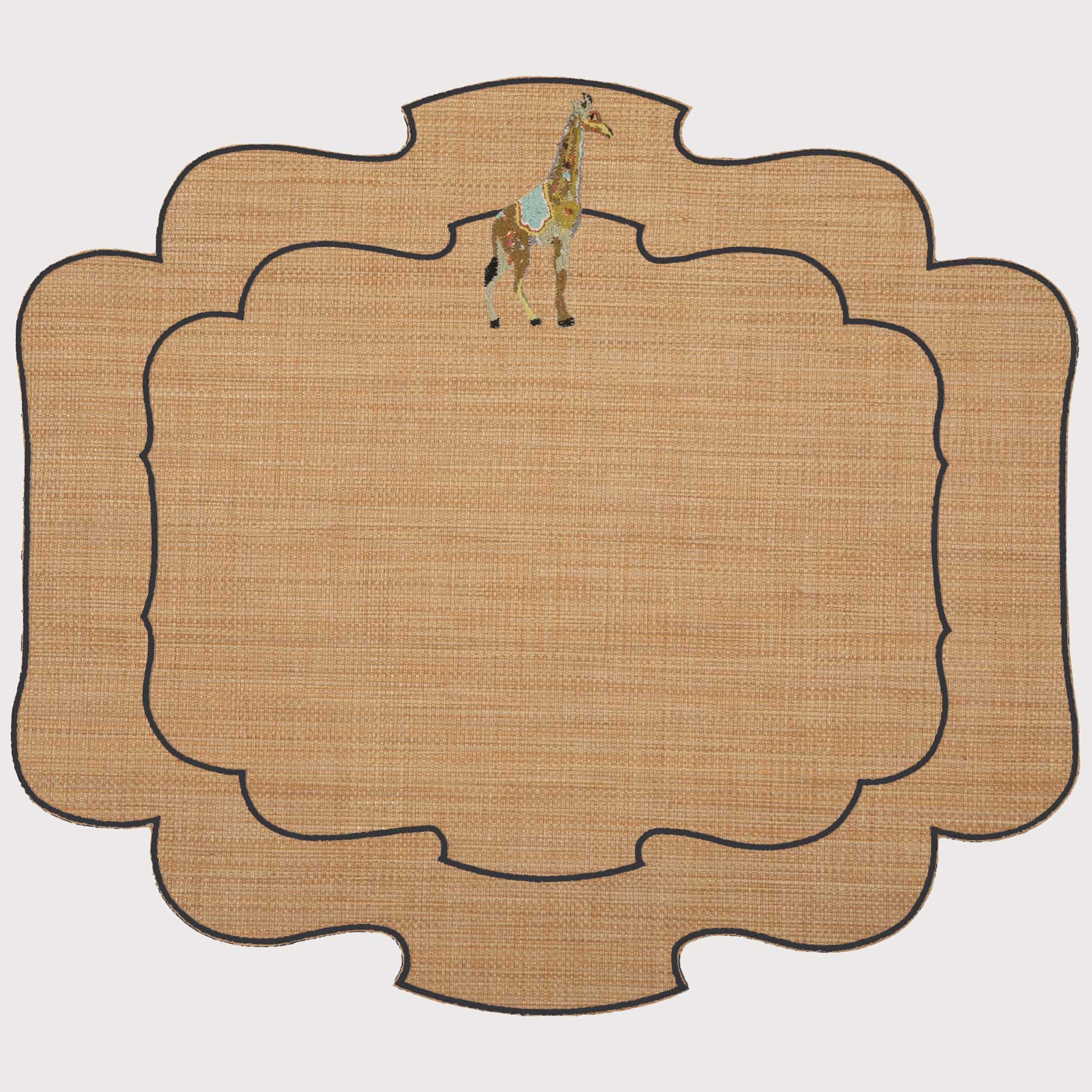 Tovaglietta Parentesi 800 Folk Giraffe in Rafia