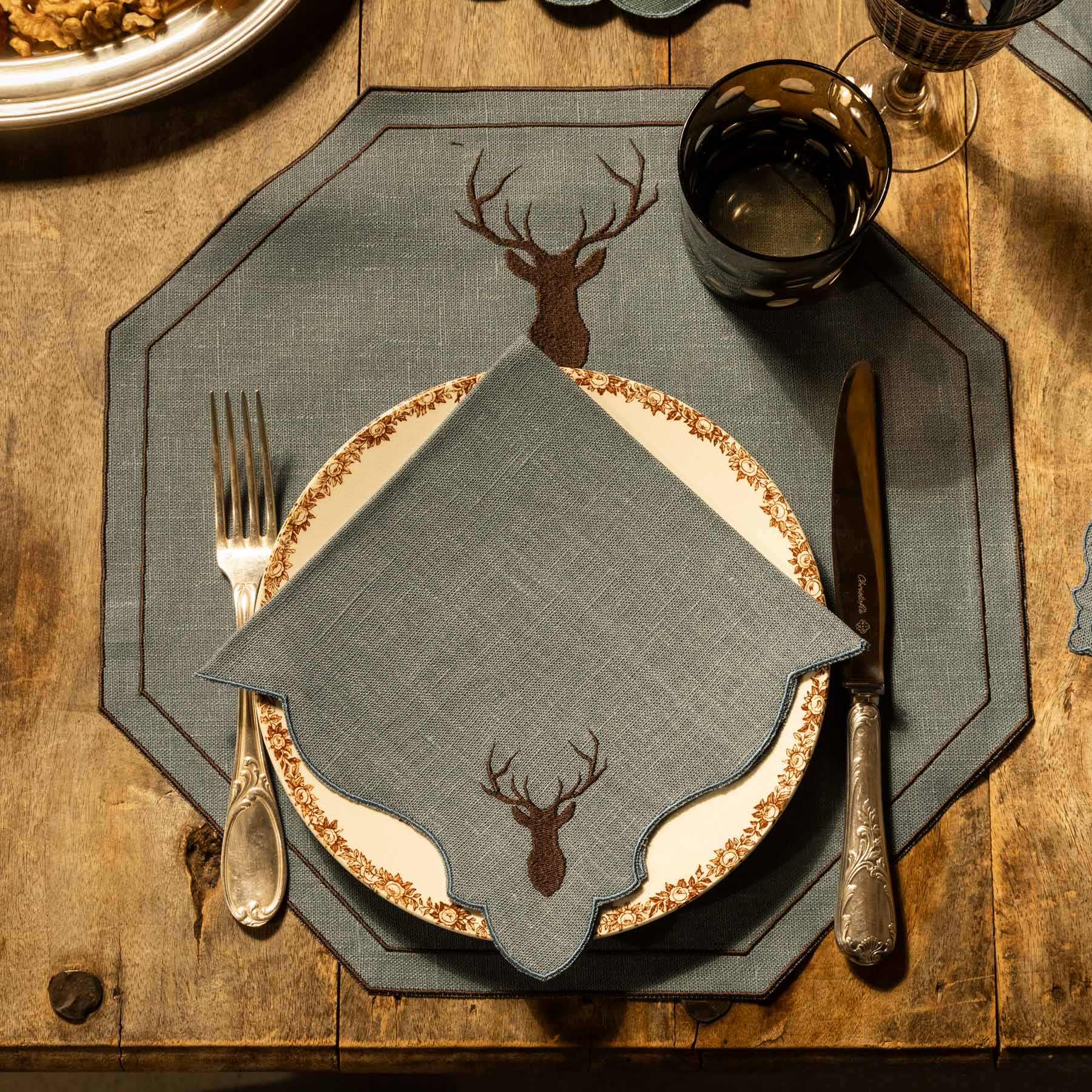 Mountain Deer Octagon Placemat (Set of 2)