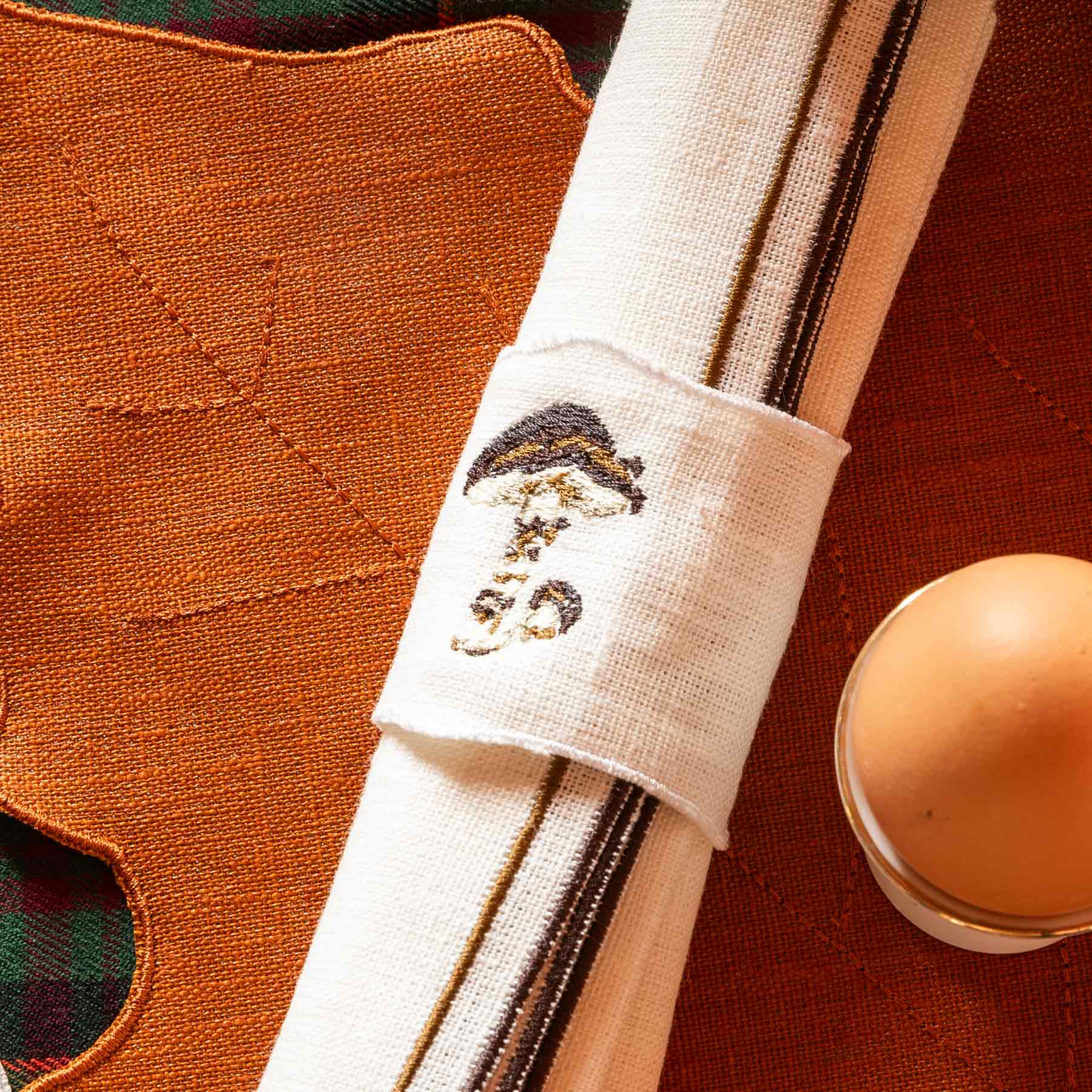 Wild Mushrooms Angelina Napkin Ring (Set of 6)