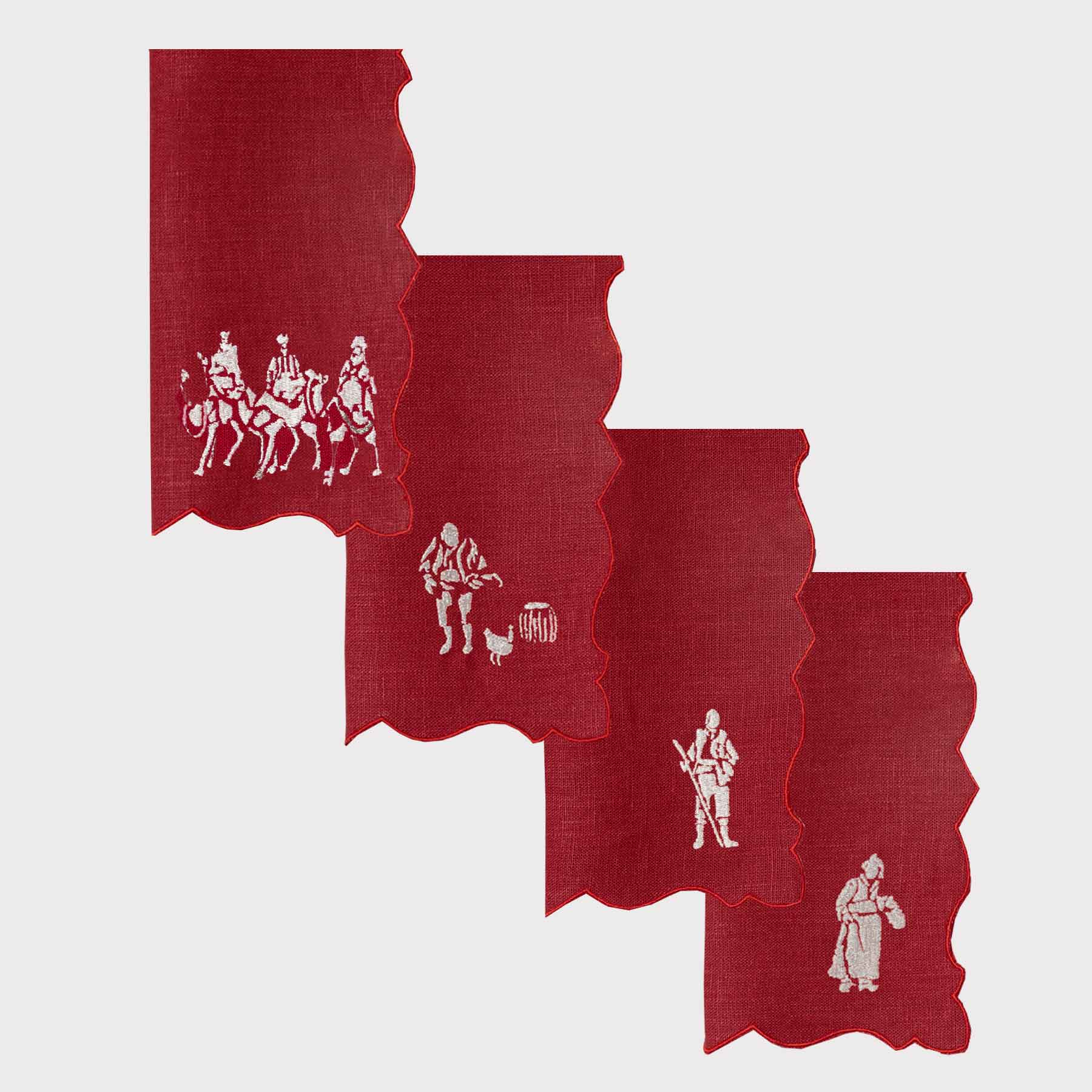 Three Wise Men & Shepherds Angelina Napkin (Set of 4)