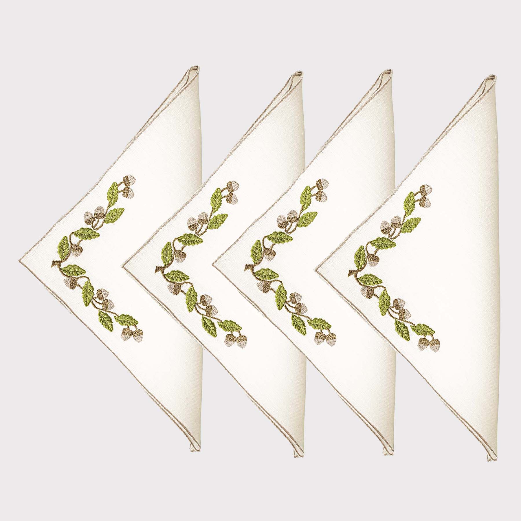 Green Acorn Quadro Napkin (Set of 4)