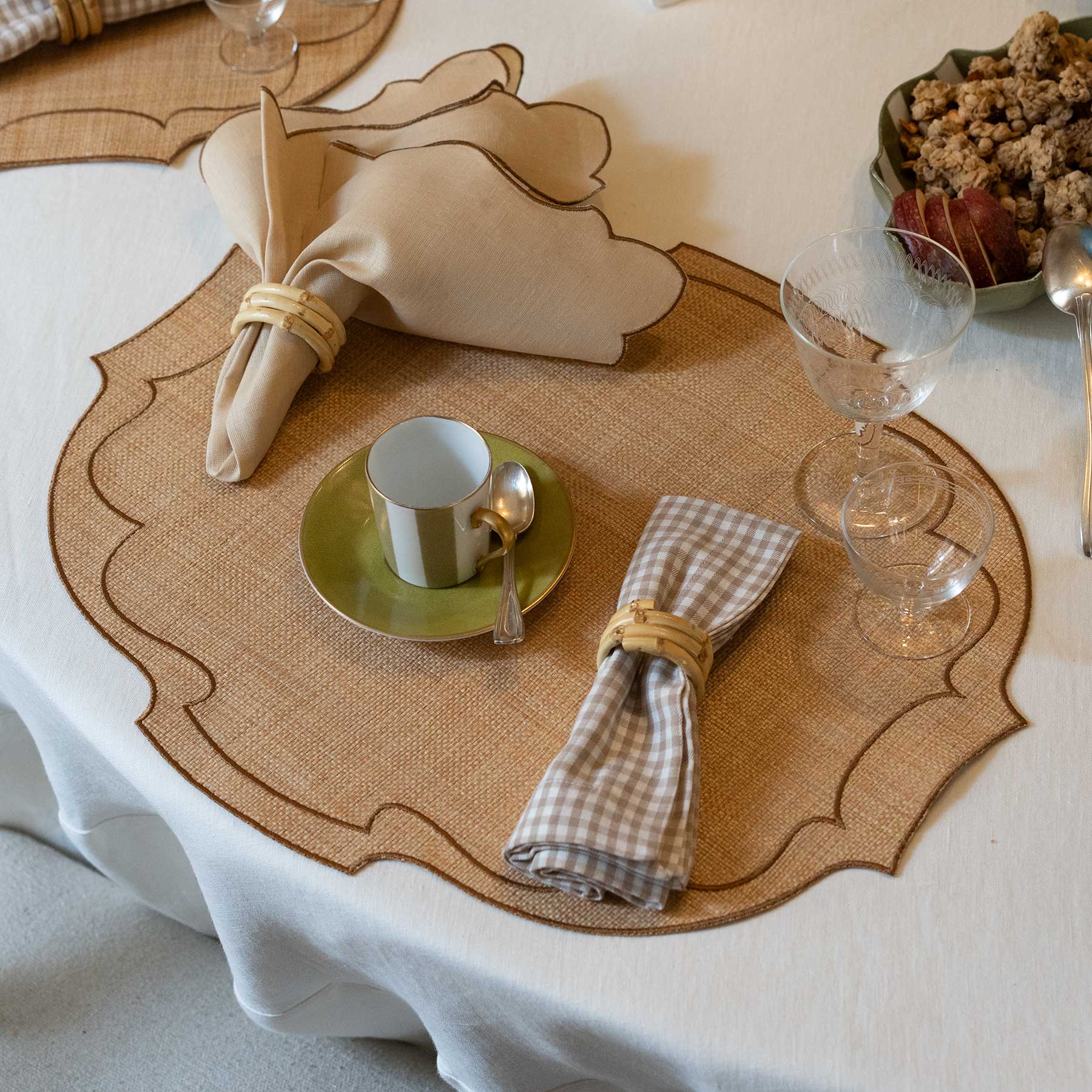 Raffia Parentesi Oval Placemat