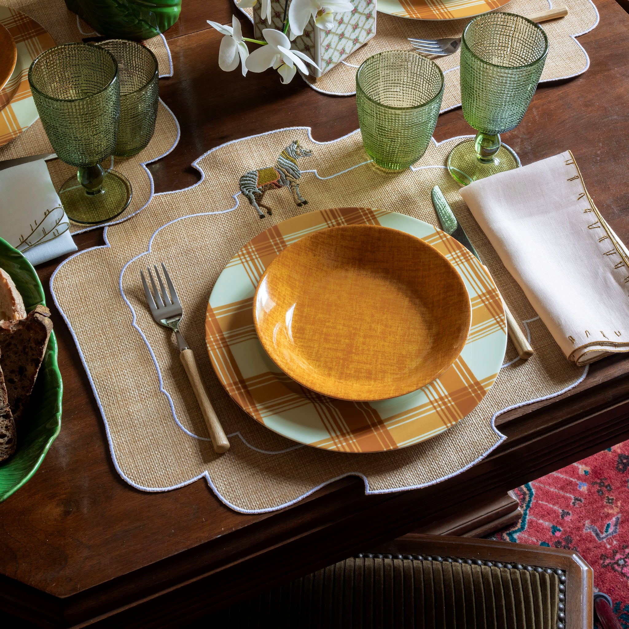 Folk Animals Parentesi 800 Placemat in Raffia