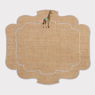 Folk Animals Parentesi 800 Placemat in Raffia