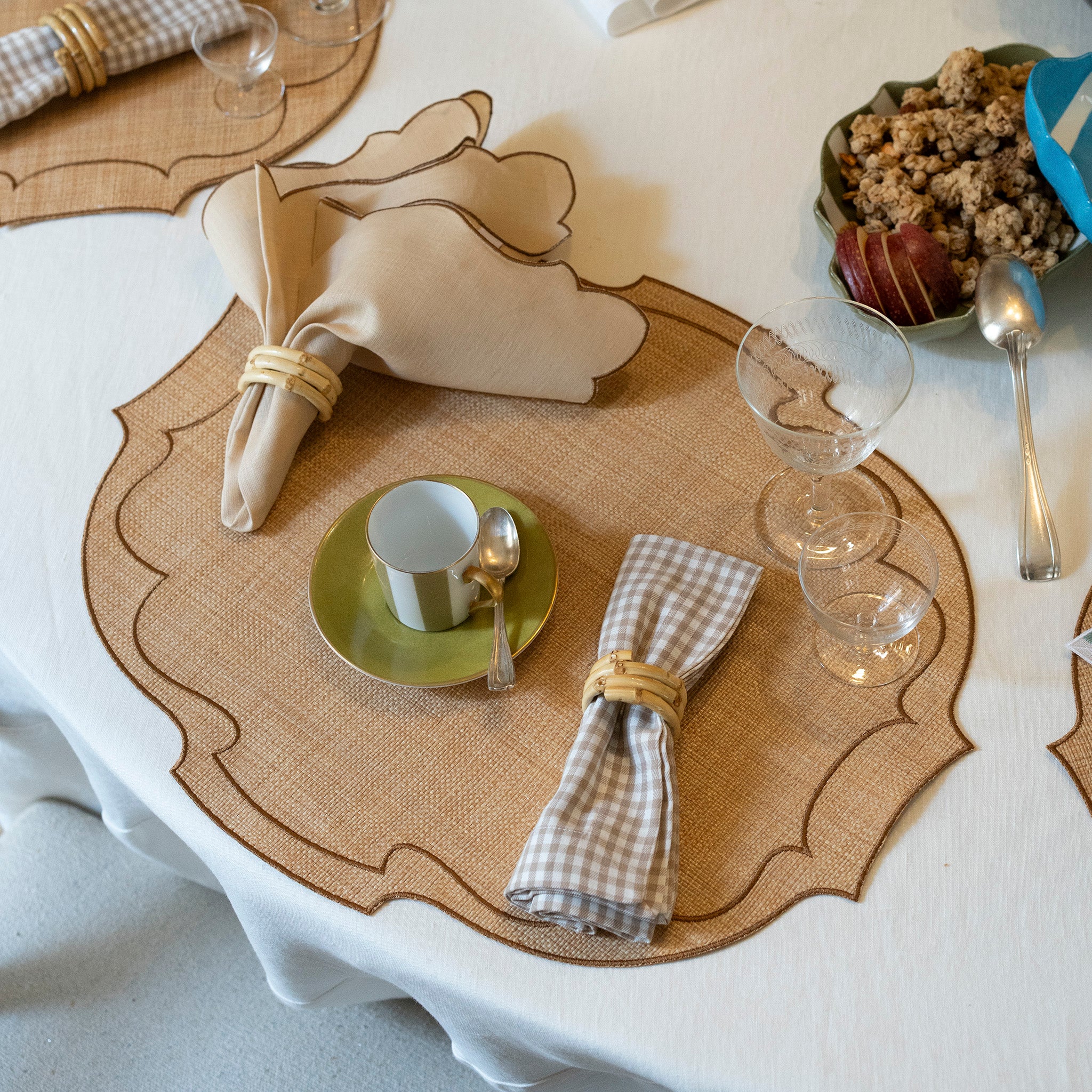 Raffia Parentesi Oval Placemat