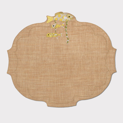 Sea Creatures Raffia Parentesi Oval Placemat
