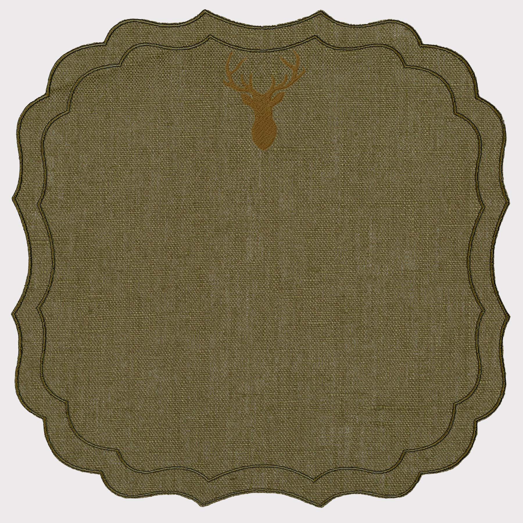 Mountain Deer Krinkle Placemat (Set of 2)