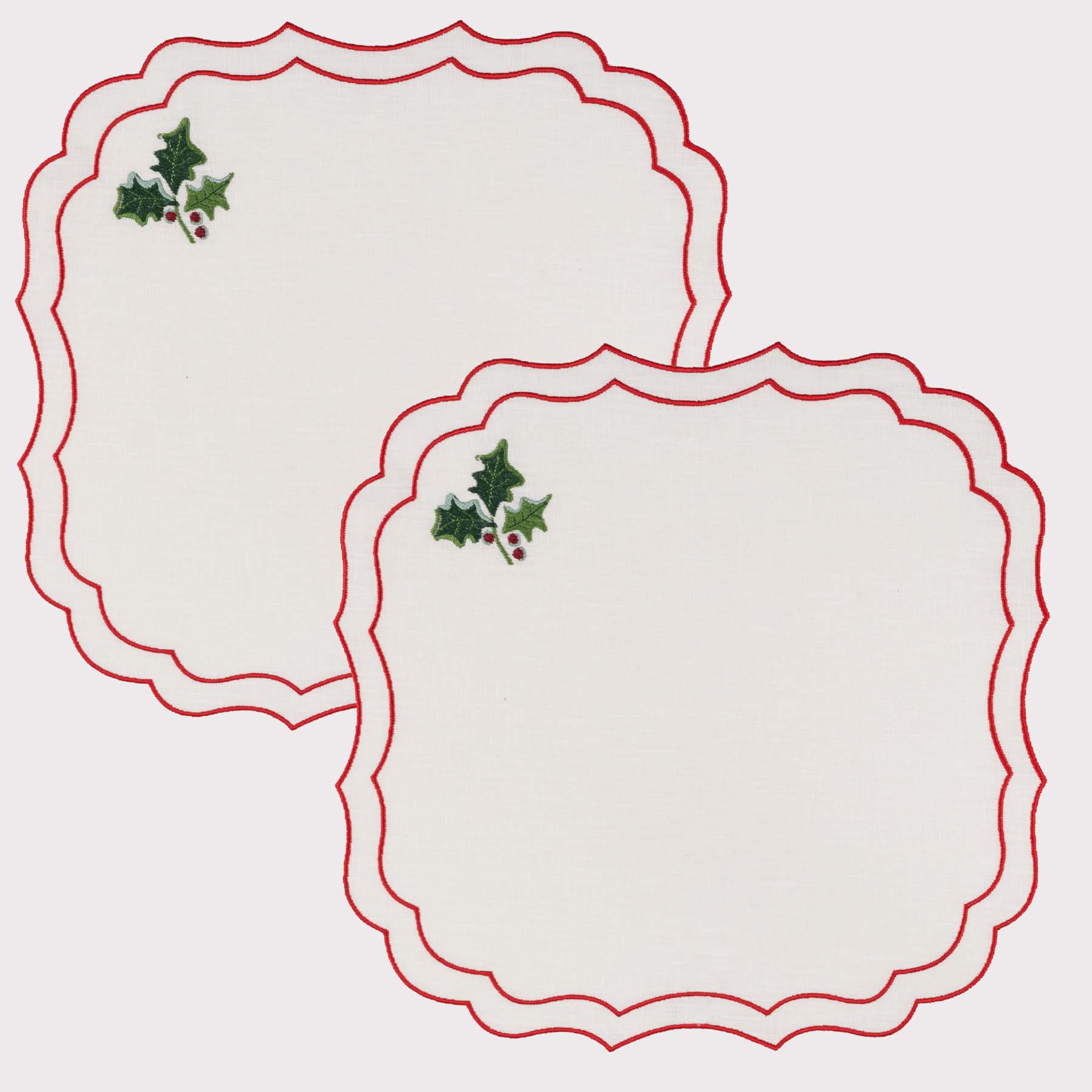 Holly Krinkle Placemat (Set of 2)