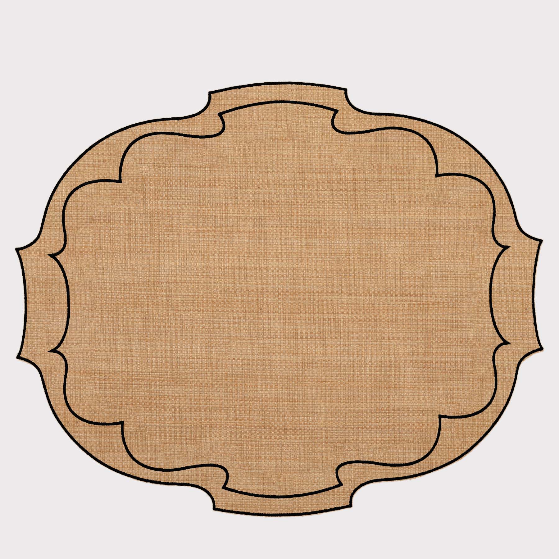 Raffia Parentesi Oval Placemat