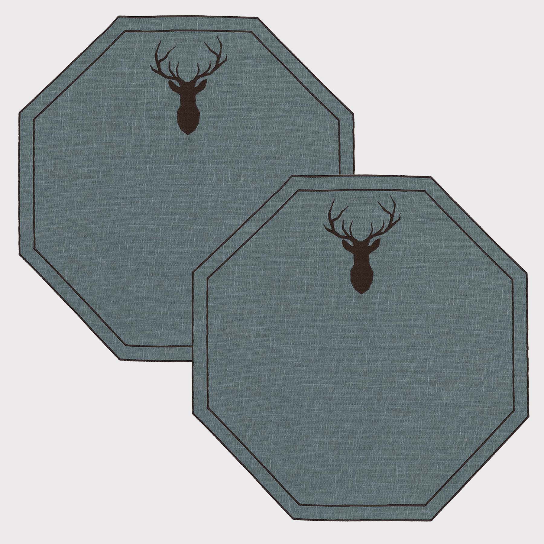 Mountain Deer Octagon Placemat (Set of 2)