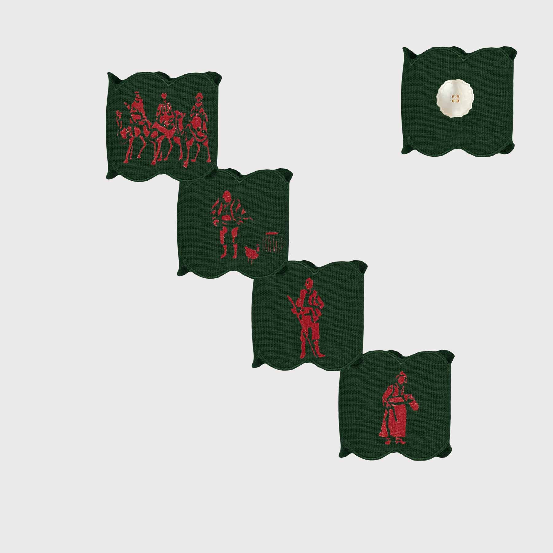 Three Wise Men & Shepherds Angelina Napkin Ring (Set of 4)