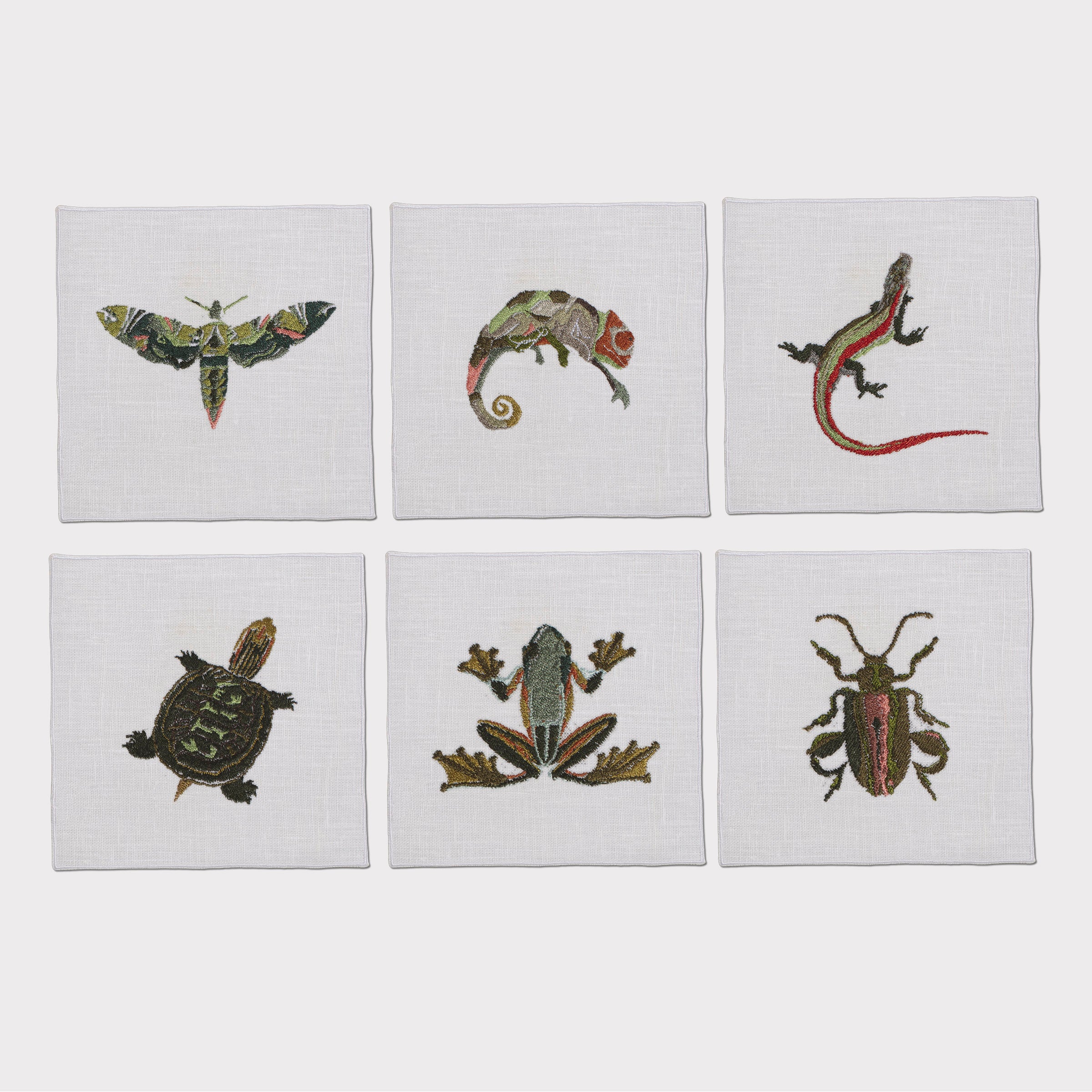 Exotic Animals Quadro Cocktail Napkin (Set of 6)