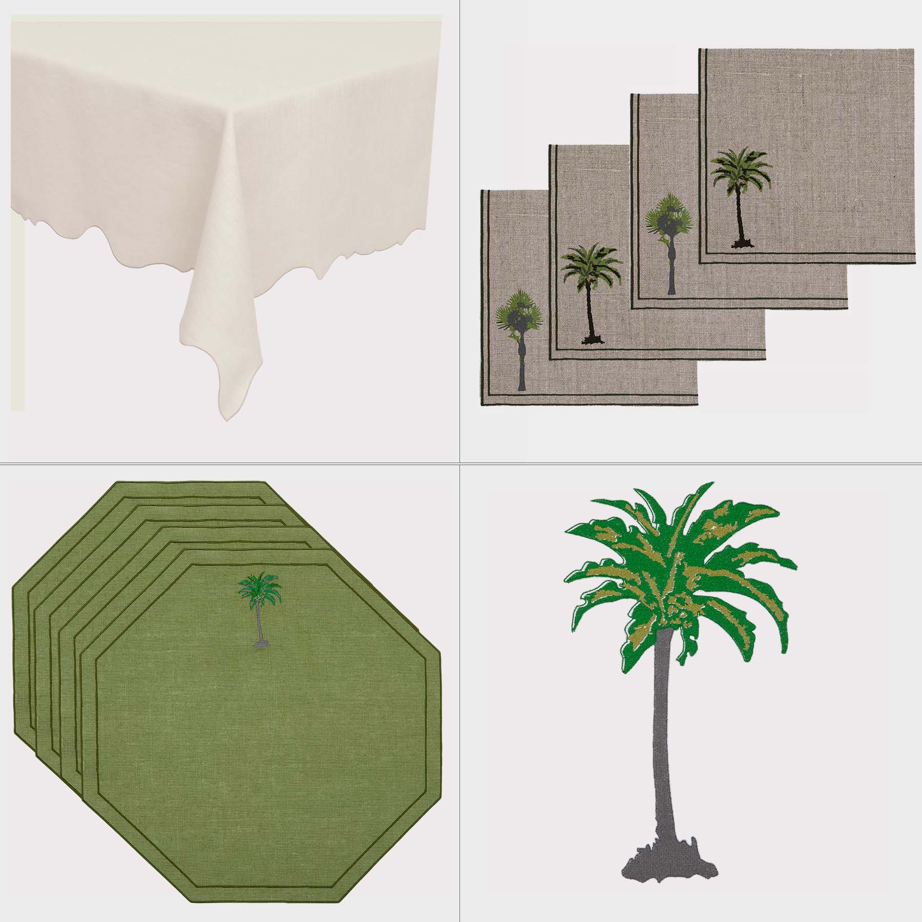 Palm & Papyrus Tablescape