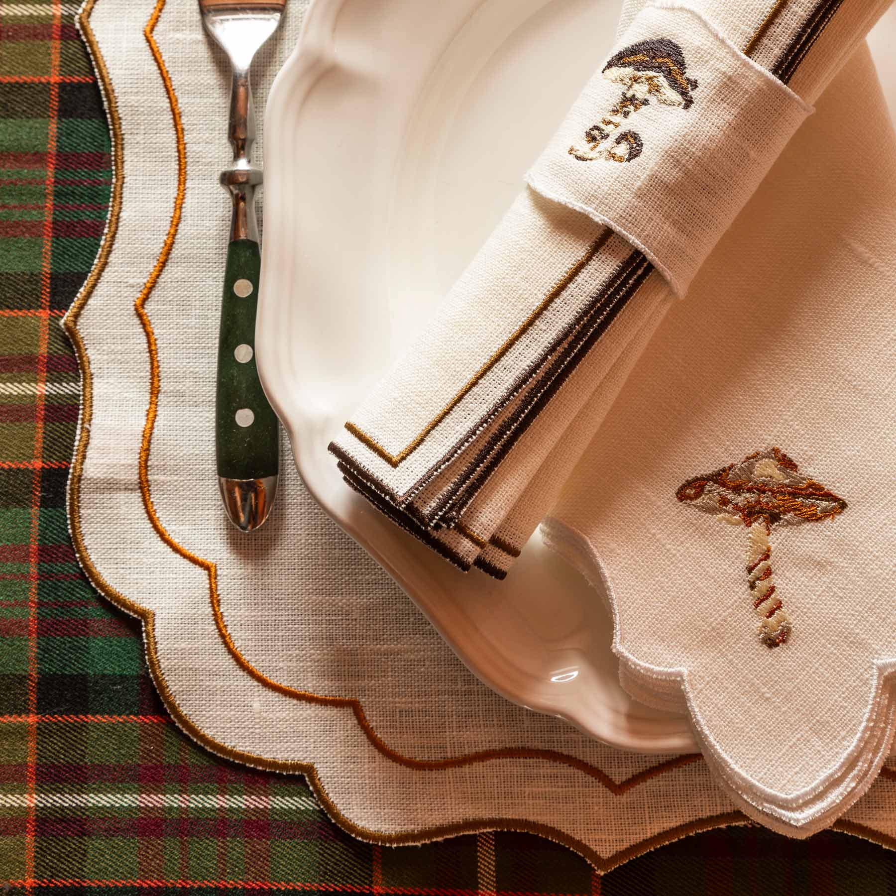 Wild Mushrooms Tablescape