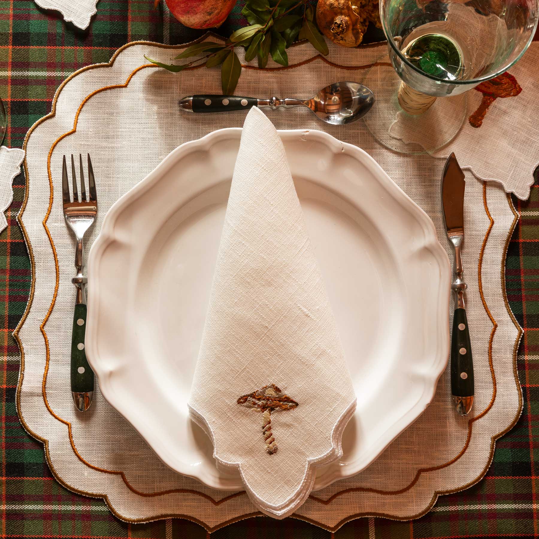 Wild Mushrooms Tablescape