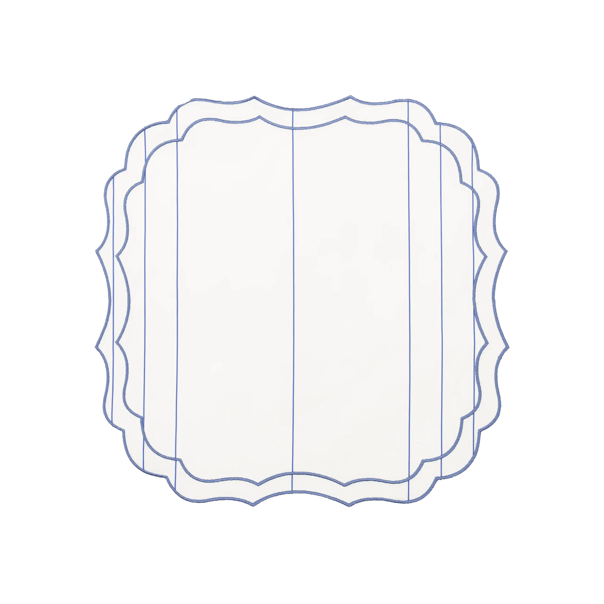 Tovaglietta Krinkle in cotone stampato – Disegno Laurel Blu Denim