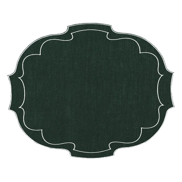 brackets oval green English