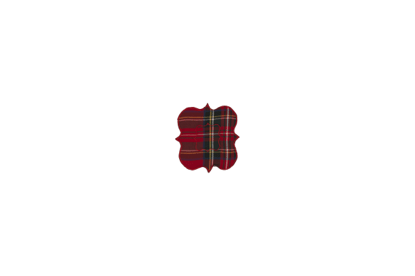 mini trivet square tartan cardinal