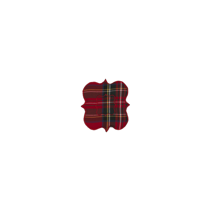 mini trivet square tartan cardinal