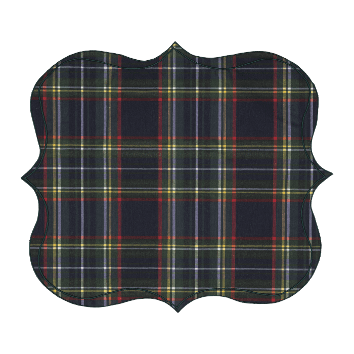 tovaglietta square tartan cotone gommato