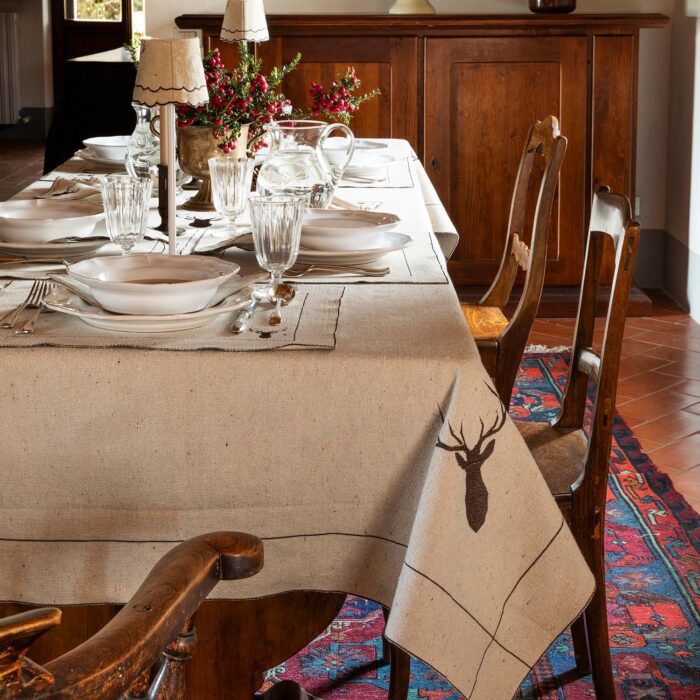 cadre pour nappe cerf naturel